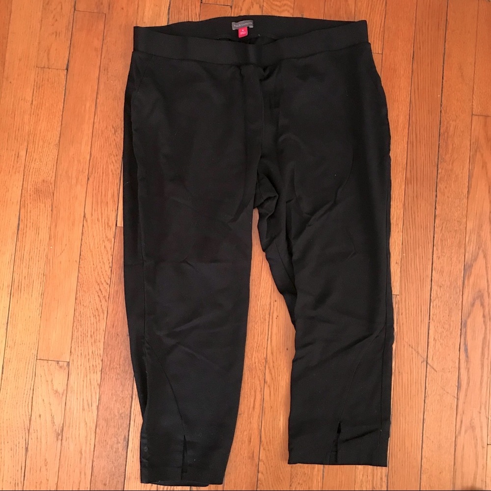vince camuto black split hem pants
